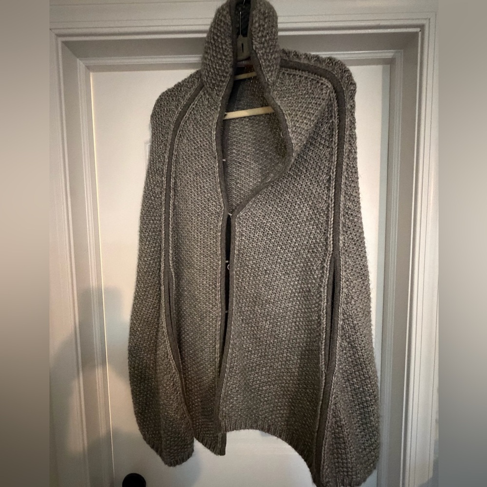 Stefanel Gray Knit Poncho